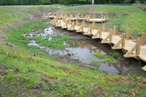 Wetland at Beveridge Park Fife under construction by Water Gems