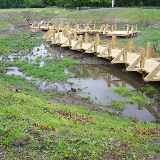 Wetland at Beveridge Park Fife under construction by Water Gems