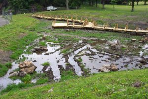 Wetland at Beveridge Park Fife under construction by Water Gems