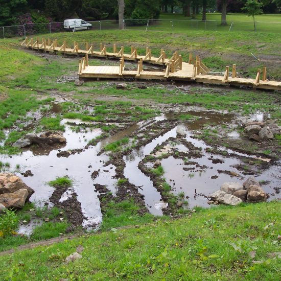 Wetland at Beveridge Park Fife under construction by Water Gems