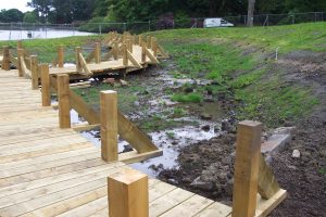 Wetland at Beveridge Park Fife under construction by Water Gems