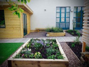 Huntercombe Hospital Garden, West Lothian, built by Water Gems, designed by Carolyn Grohmann