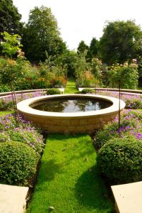 Dunfermline garden, formal water feature, built by Water Gems, designed by Carolyn Grohmann