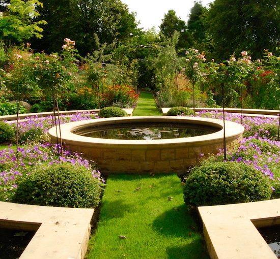 Dunfermline garden, formal water feature, built by Water Gems, designed by Carolyn Grohmann