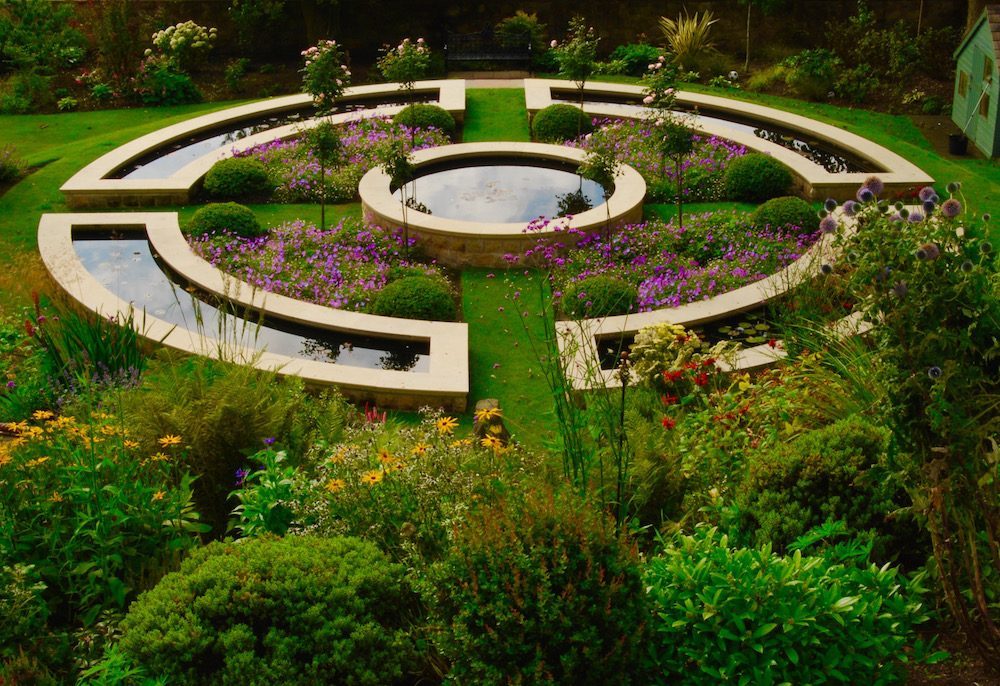 Dunfermline garden, formal water feature, built by Water Gems, designed by Carolyn Grohmann