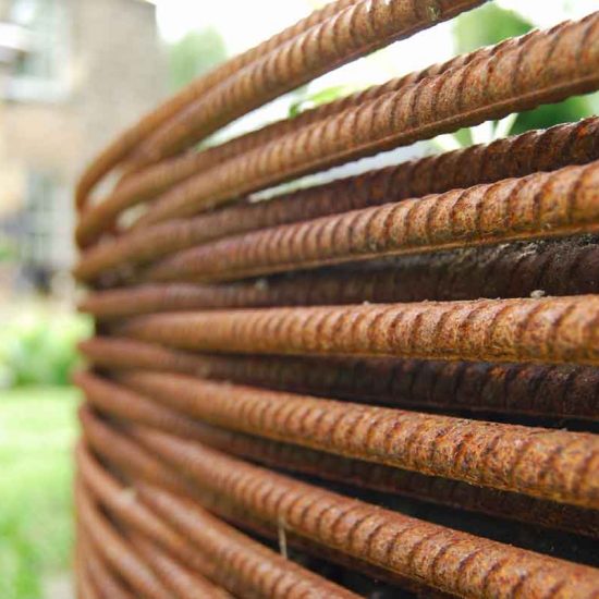 Rebar raised bed, Edinburgh garden built by Water Gems, designed by Carolyn Grohmann