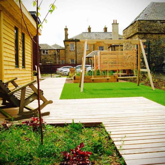 Huntercombe Hospital Garden, West Lothian, built by Water Gems, designed by Carolyn Grohmann