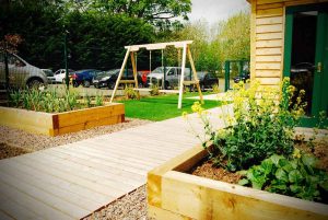 Huntercombe Hospital Garden, West Lothian, built by Water Gems, designed by Carolyn Grohmann