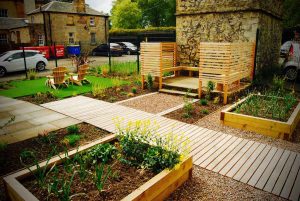 Huntercombe Hospital Garden, West Lothian, built by Water Gems, designed by Carolyn Grohmann