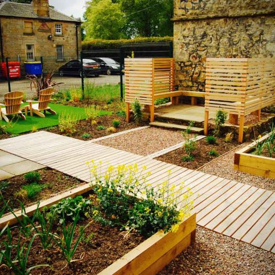 Huntercombe Hospital Garden, West Lothian, built by Water Gems, designed by Carolyn Grohmann