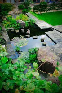 Formal water feature, Garden in Inverleith, Edinburgh by Water Gems