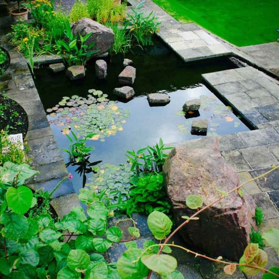 Formal water feature, Garden in Inverleith, Edinburgh by Water Gems