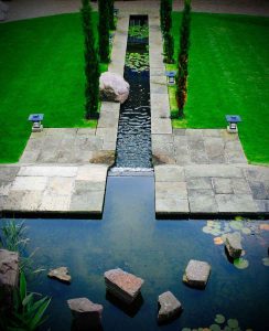 Formal water feature, Garden in Inverleith, Edinburgh by Water Gems