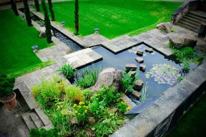 Formal water feature, Garden in Inverleith, Edinburgh by Water Gems