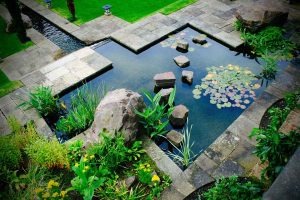 Formal water feature, Garden in Inverleith, Edinburgh by Water Gems
