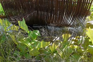 Rebar sculpture, 2010 Gold medal, Gardening Scotland, Best in Show, designed and built by Water Gems, planting by Carolyn Grohmann