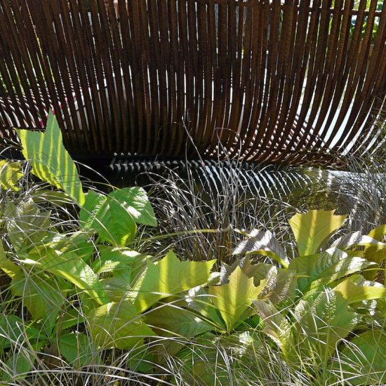 Rebar sculpture, 2010 Gold medal, Gardening Scotland, Best in Show, designed and built by Water Gems, planting by Carolyn Grohmann