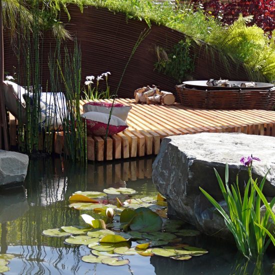 Rebar sculpture, 2010 Gold medal, Gardening Scotland, Best in Show, designed and built by Water Gems, planting by Carolyn Grohmann