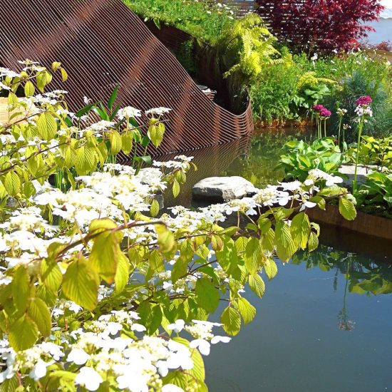 Rebar sculpture, 2010 Gold medal, Gardening Scotland, Best in Show, designed and built by Water Gems, planting by Carolyn Grohmann