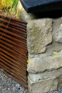 Rebar raised beds, Edinburgh Eton Terrace garden, built by Water Gems, designed by Carolyn Grohmann, BALI award winning 2014