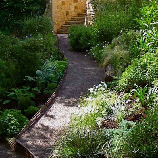 Rebar edging, Garden in Inverleith, Edinburgh by Water Gems