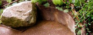 Inverleith garden, rebar edging, built by Water Gems