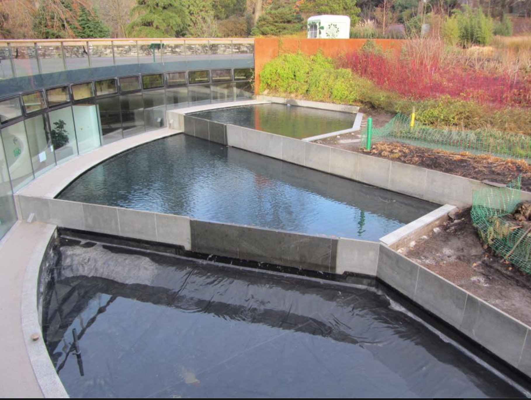 Rebuilt pools at John Hope Gateway, Edinburgh