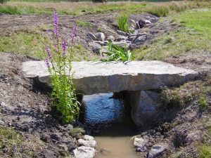 Bridge over garden stream