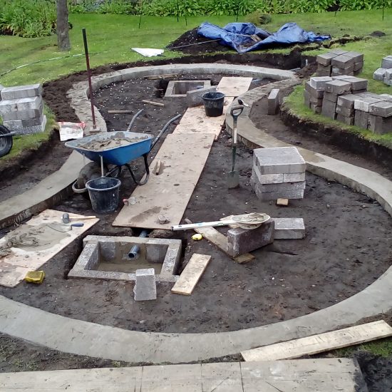 Shapely pond construction 4