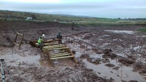 Mudbath, Bearsden boardwalk construction