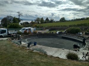 Preparations for pond liner