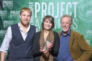 Pro Landscaper Award Ceremony 2023 - Stuart and Rachael accepting Special Feature Award